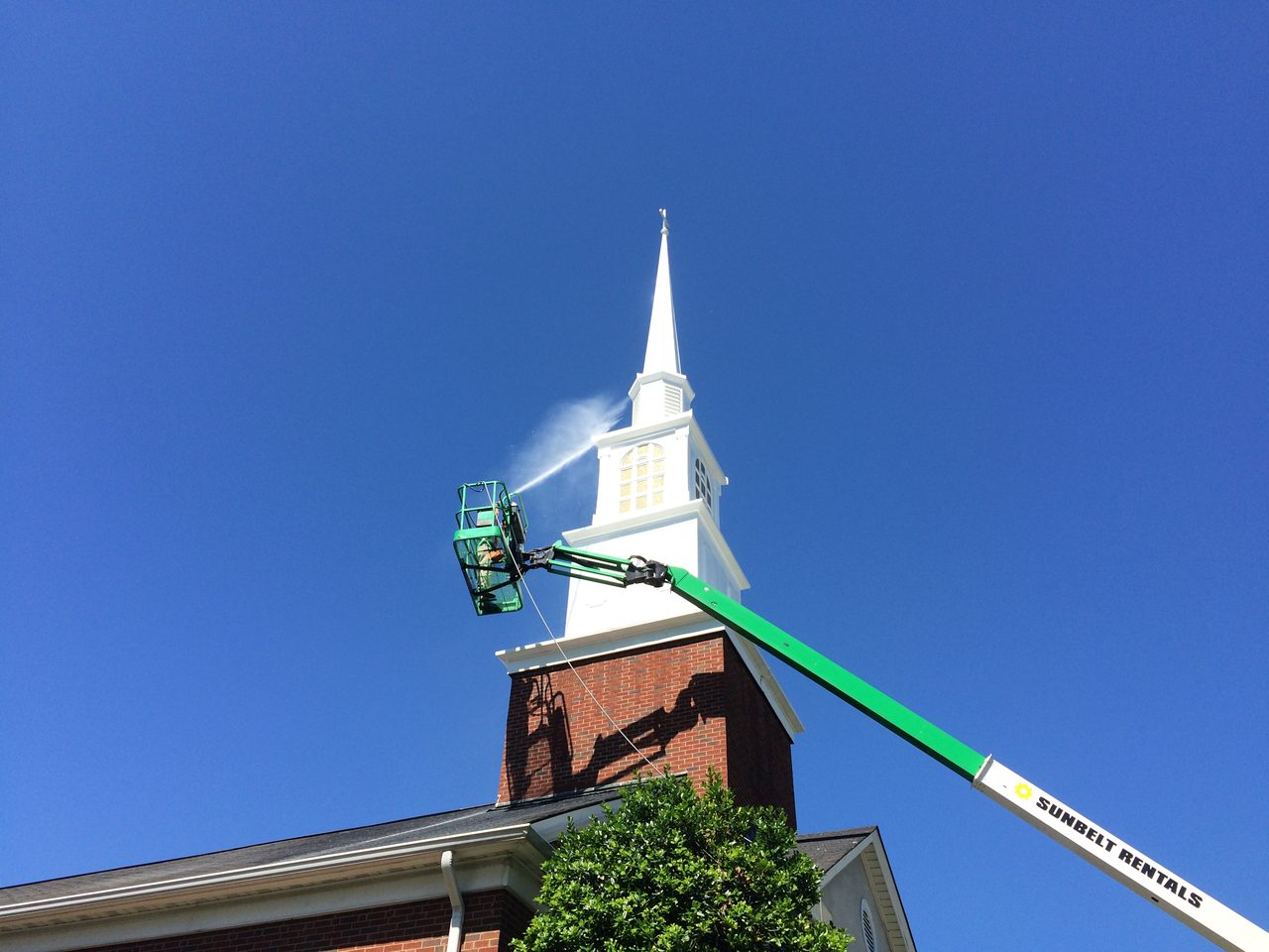 Steeple & Church Cleaning by HydroClean, Hickory NC